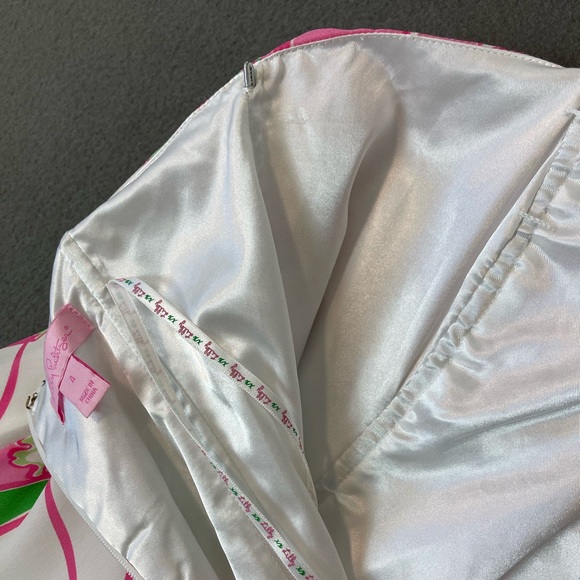 Lily Pulitzer Silk Pink Green Midi Halter Dress - Picture 10 of 12